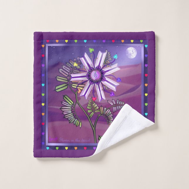 Blume in der Wüste Waschlappen (Waschlappen)