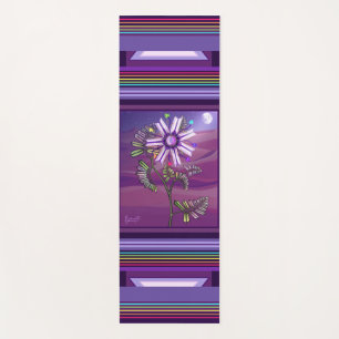 Blume in der Wüstenmette Yogamatte