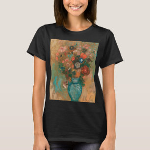 Blume in einem blauen Vase Stillleben T-Shirt