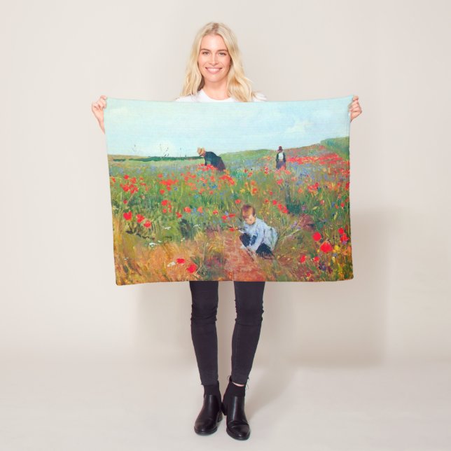 Blume in einem Feld auswählen, Mary Cassatt Fleecedecke (Beispiel)