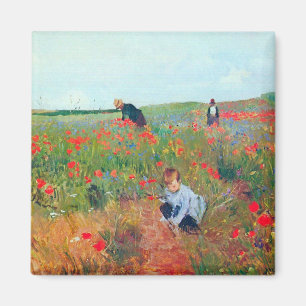 Blume in einem Feld auswählen, Mary Cassatt Magnet