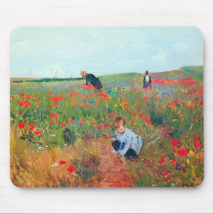 Blume in einem Feld auswählen, Mary Cassatt Mousepad