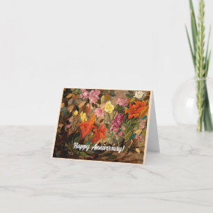 Blume in einem Garten, viel Glück zum Geburtstag Karte