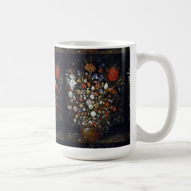 Blume in einem Holzschiff Jan Brueghel the Ältere Kaffeetasse (Rechts)