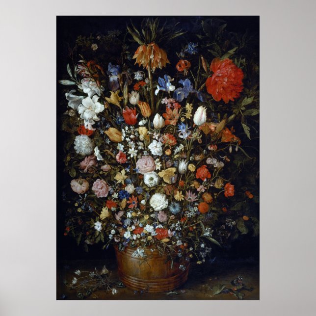 Blume in einem Holzschiff Jan Brueghel the Ältere Poster (Vorne)