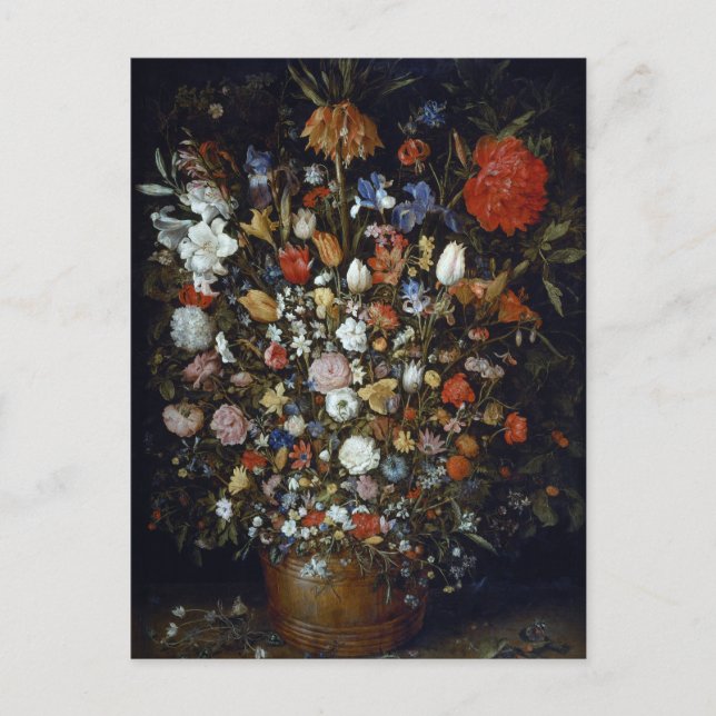 Blume in einem Holzschiff Jan Brueghel the Ältere Postkarte (Vorderseite)