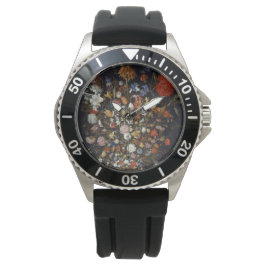 Blume in einem Holzschiff (von Jan Brueghel) Armbanduhr
