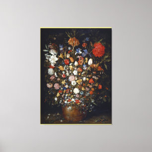 Blume in einem Holzschiff von Jan Brueghel, El Leinwanddruck
