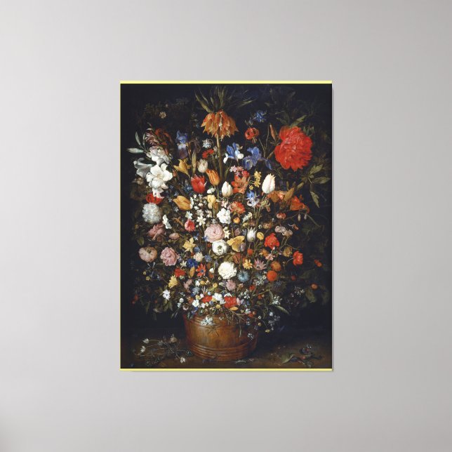 Blume in einem Holzschiff von Jan Brueghel, El Leinwanddruck (Vorderseite)