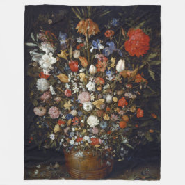 Blume in einem Holzschiff (von Jan Brueghel) Fleecedecke