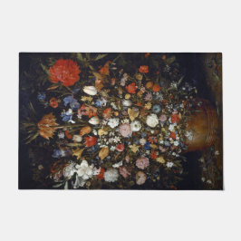 Blume in einem Holzschiff (von Jan Brueghel) Fußmatte