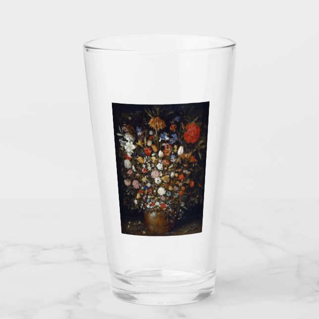 Blume in einem Holzschiff (von Jan Brueghel) Glas (Vorderseite)