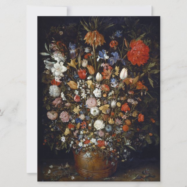 Blume in einem Holzschiff (von Jan Brueghel) Karte (Vorderseite)