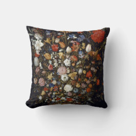 Blume in einem Holzschiff (von Jan Brueghel) Kissen