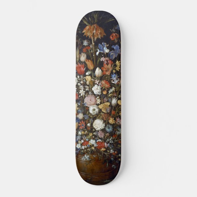 Blume in einem Holzschiff (von Jan Brueghel) Skateboard (Vorderseite)