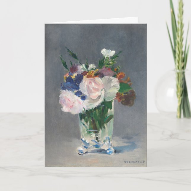 Blume in einem Kristallvase-Manet Karte (Vorderseite)