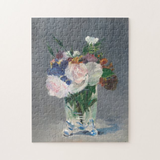 Blume in einem Kristallvase-Manet Puzzle (Vertikal)
