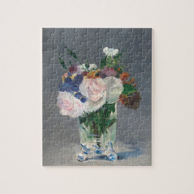 Blume in einem Kristallvase-Manet Puzzle (Vertikal)