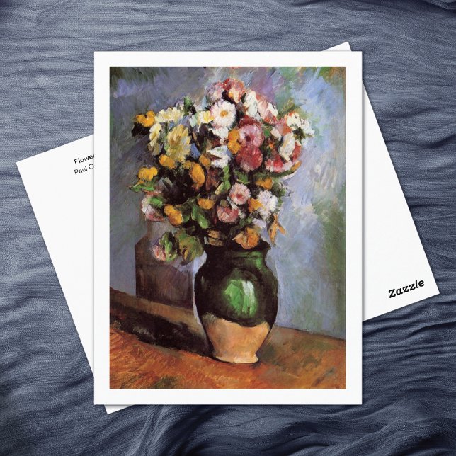 Blume in einem Olive Jar Paul Cezanne Postkarte (Von Creator hochgeladen)