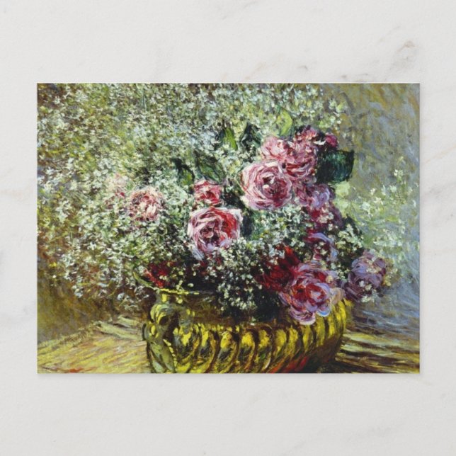 Blume in einem Pot - Claude Monet Postkarte (Vorderseite)