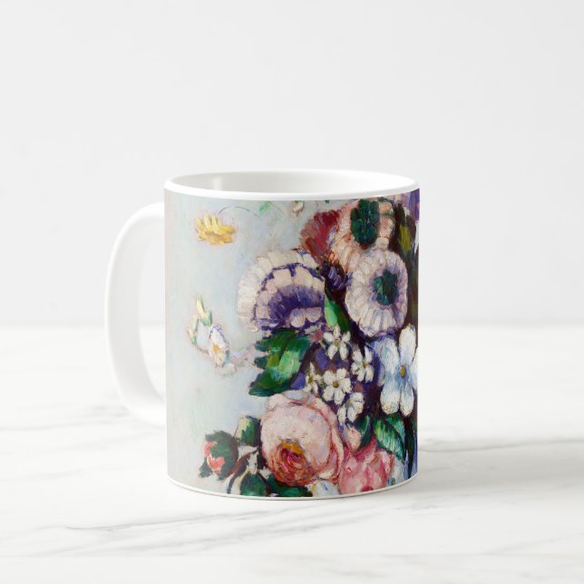 Blume in einem Rokoko Vase, Paul Cezanne Kaffeetasse (Vorderseite Links)