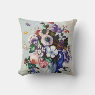 Blume in einem Rokoko Vase, Paul Cezanne Kissen