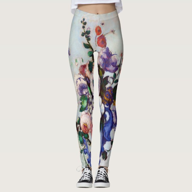 Blume in einem Rokoko Vase, Paul Cezanne Leggings (Vorderseite)