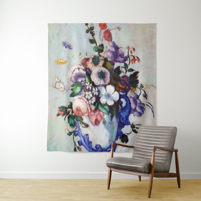 Blume in einem Rokoko Vase, Paul Cezanne Wandteppich (Beispiel)