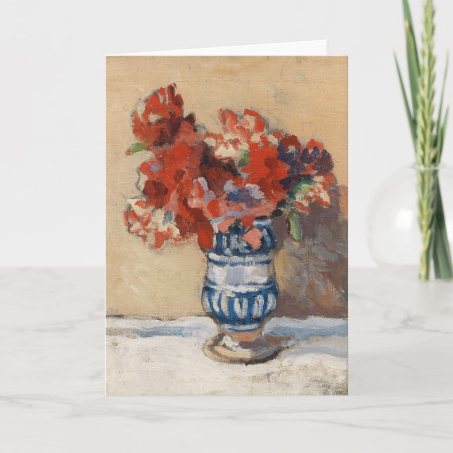 Blume in einer Blauen Vase | Christopher Wood Karte (Vorderseite)