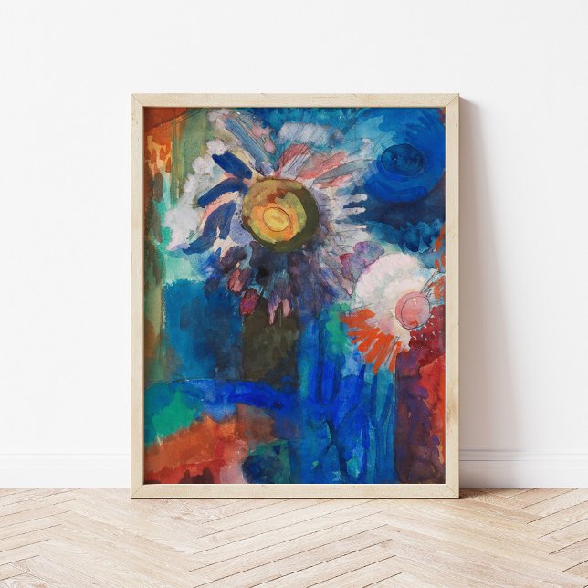 Blume in einer Blauen Vase | Fritz Schaefler Poster (Von Creator hochgeladen)