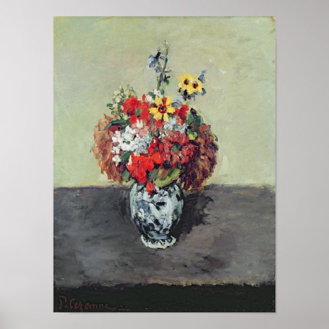Blume in einer Delft-Vase, c.1873-75 Poster (Vorne)