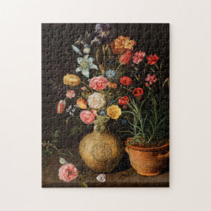 Blume in einer Earthenware-Vase von Clara Peeters Puzzle