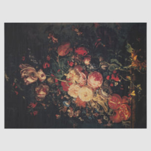 Blume in einer Glasvase mit Granatäpfeln, Ruysch Seidenpapier