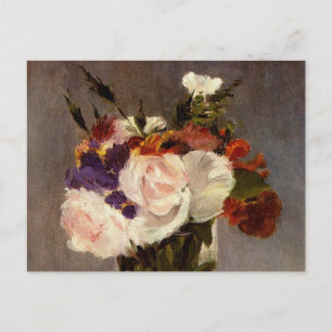Blume in einer Kristallvase - Postkarte