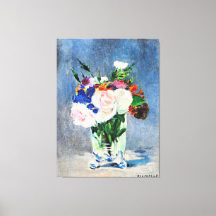 Blume in einer Kristallvase von Edouard Manet, Leinwanddruck