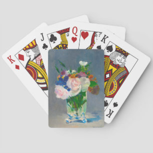Blume in einer Kristallvase von Manet Playing Card Spielkarten