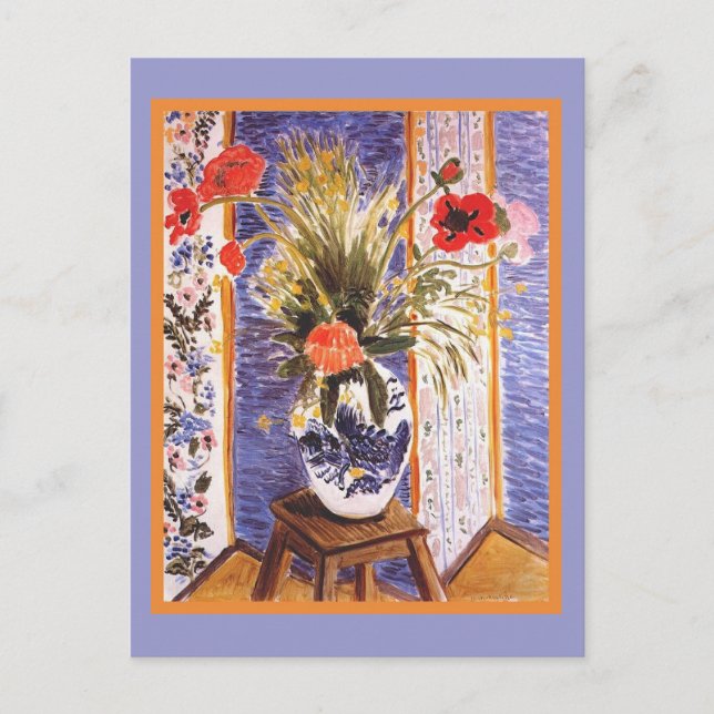 Blume in einer Schüssel Postkarte (Vorderseite)