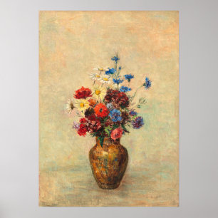 Blume in einer Vase (1910) von Odilon Redon Poster