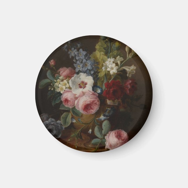 Blume in einer Vase auf einer Marmorkante Magnet (Vorne)