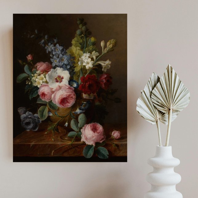 Blume in einer Vase auf einer Marmorkante Poster (Von Creator hochgeladen)