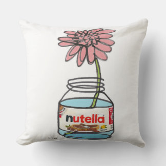 Blume in einer Vase mit Schokolade Kissen