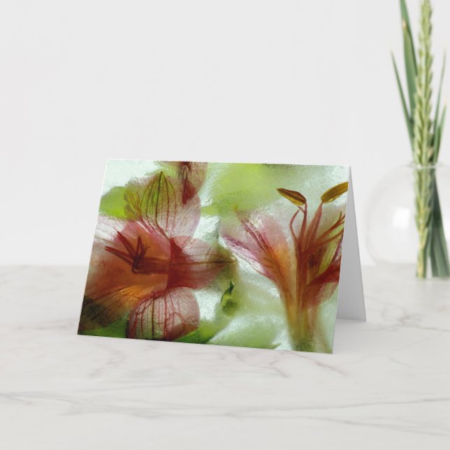 Blume in Eis Karte (Vorderseite)