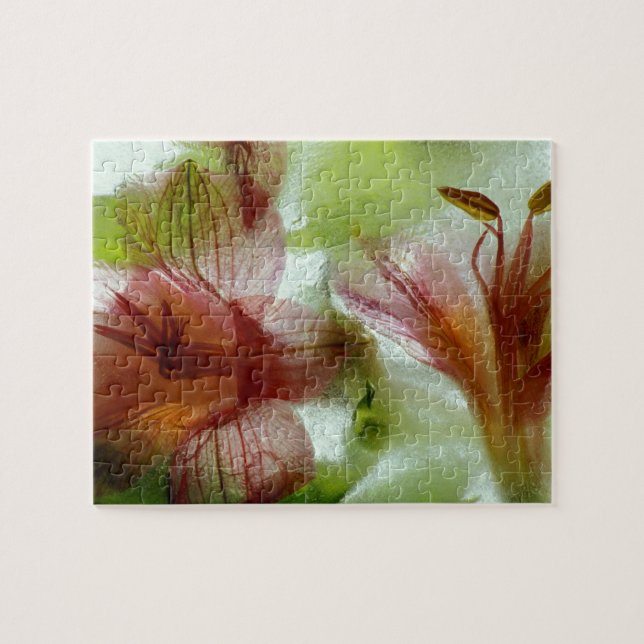 Blume in Eis Puzzle (Horizontal)