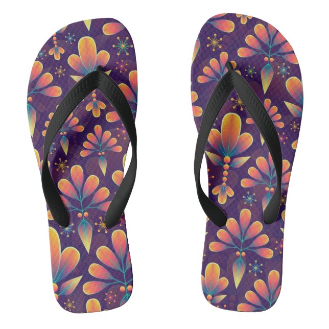 Blume in erwachsenen Blütenblättern Flip Flops (Fußbett)
