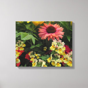 Blume in farbenfrohen Gärten Leinwand