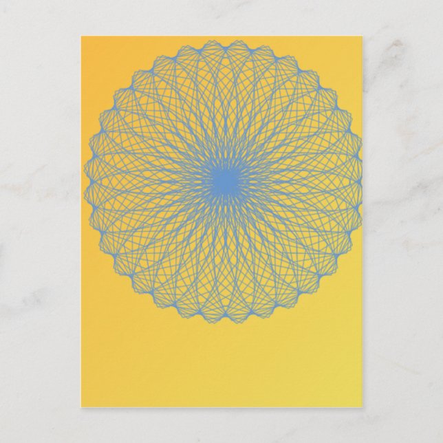 Blume in gelb 482 abstrakte Kunst Postkarte (Vorderseite)