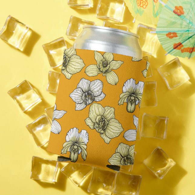 Blume in Gelb und Weiß Dosenkühler (In Situ Sommer)