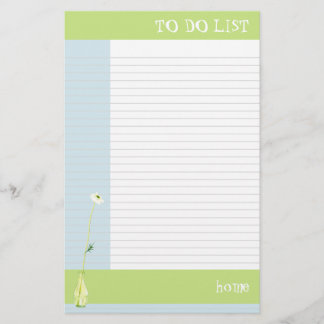 Blume in Green To Do List Briefpapier