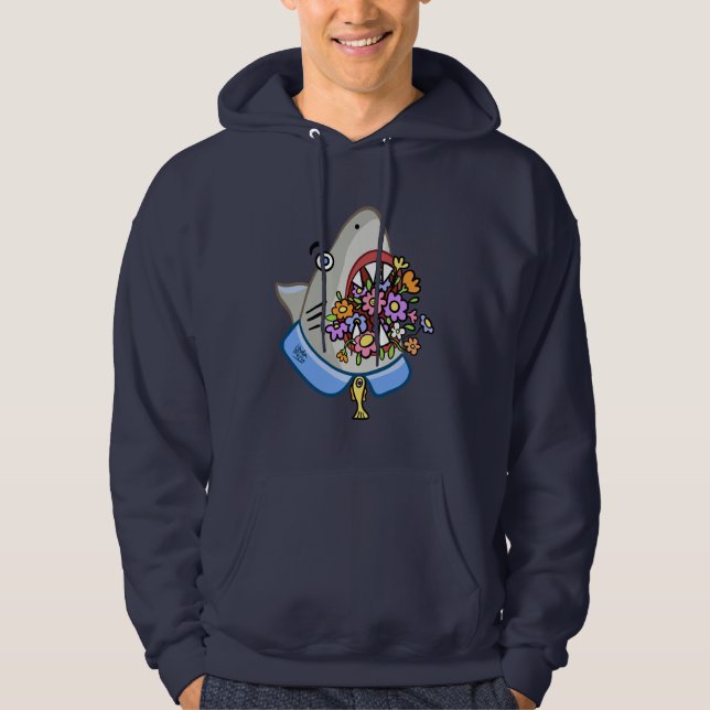 Blume in Haien Hoodie (Vorderseite)