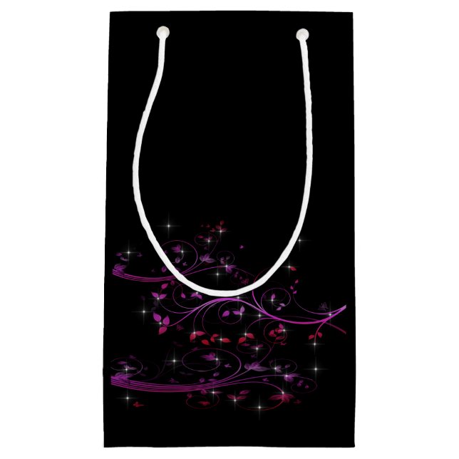 Blume in heiß rosa kleine geschenktüte (Vorderseite)